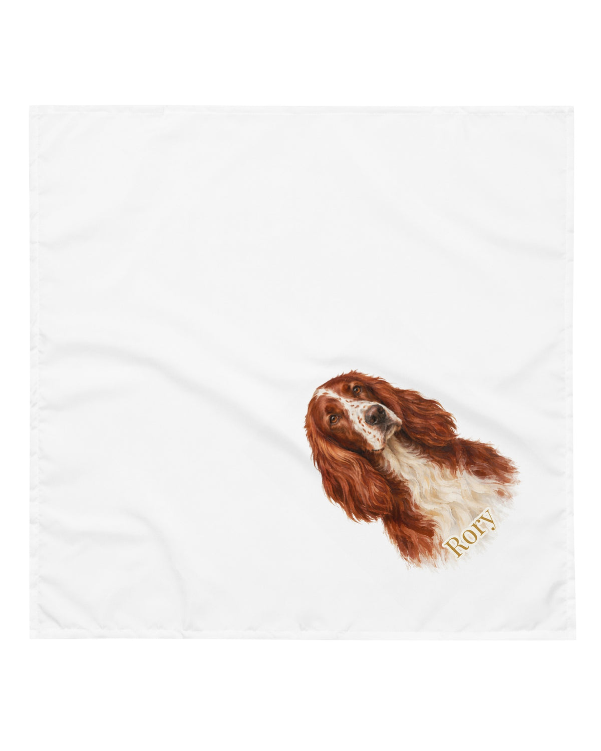 Personalisiertes Halstuch mit deinem Hund im Ölgemälde-Stil, Irish Red and White Setter