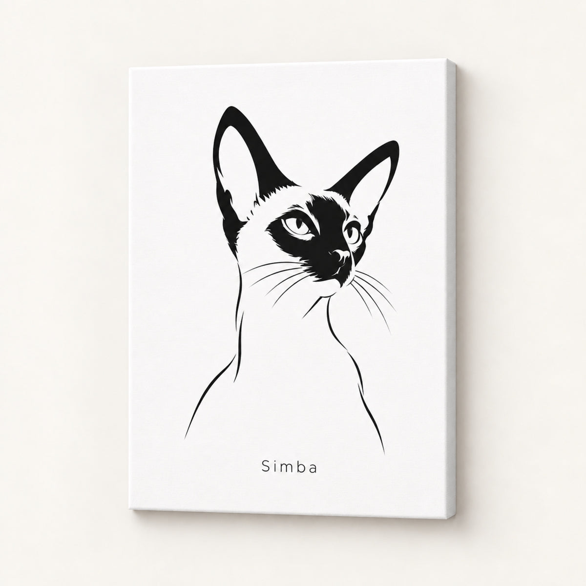 Katzenportrait – Leinwand – Minimal, Siamkatze