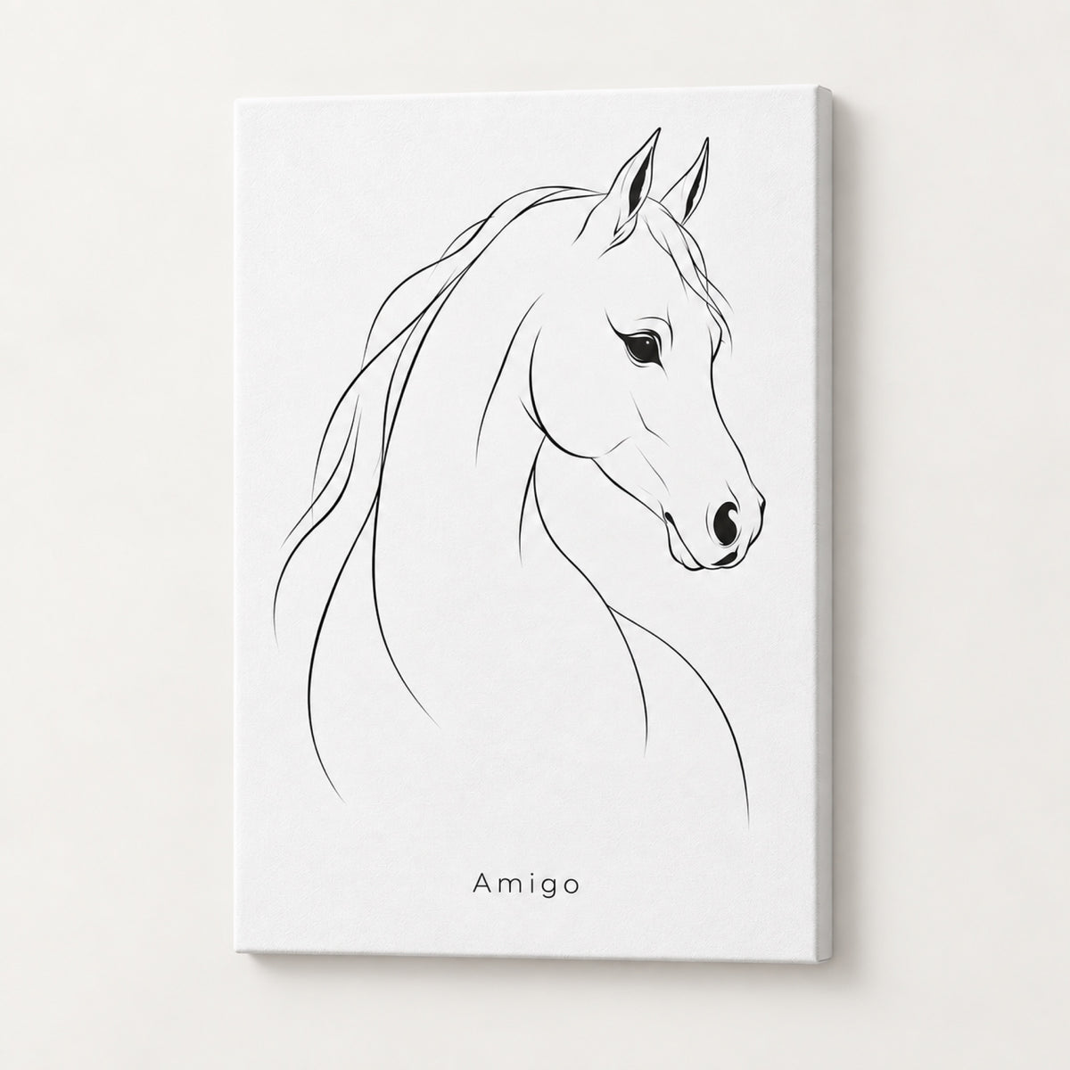 Pferdeportrait – Leinwand – Minimal, Araber