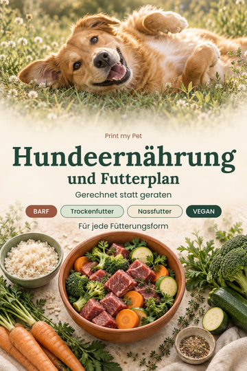 Buchcover Hundeernährung und Futterplan von Print my Pet