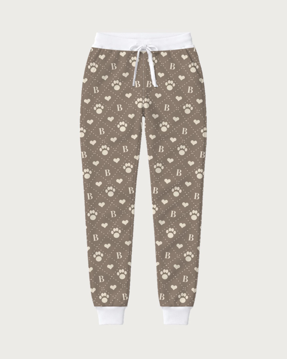 Pantalón de chándal con monograma y la inicial del gato: vista completa del pantalón