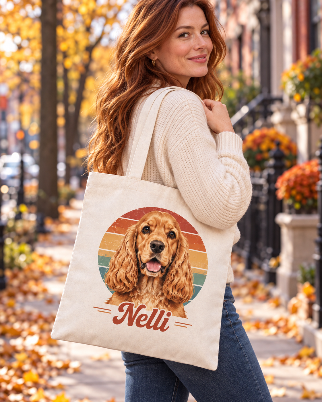 Personalisierte Stofftasche mit deinem Tier (Natur) – neue Produktansicht