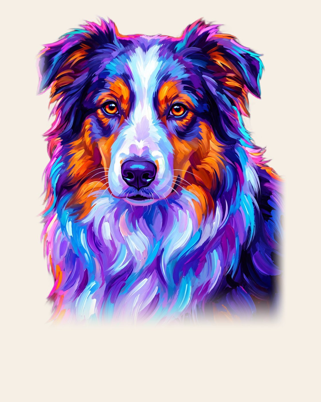 Hundeportrait im Stil Pop-Art