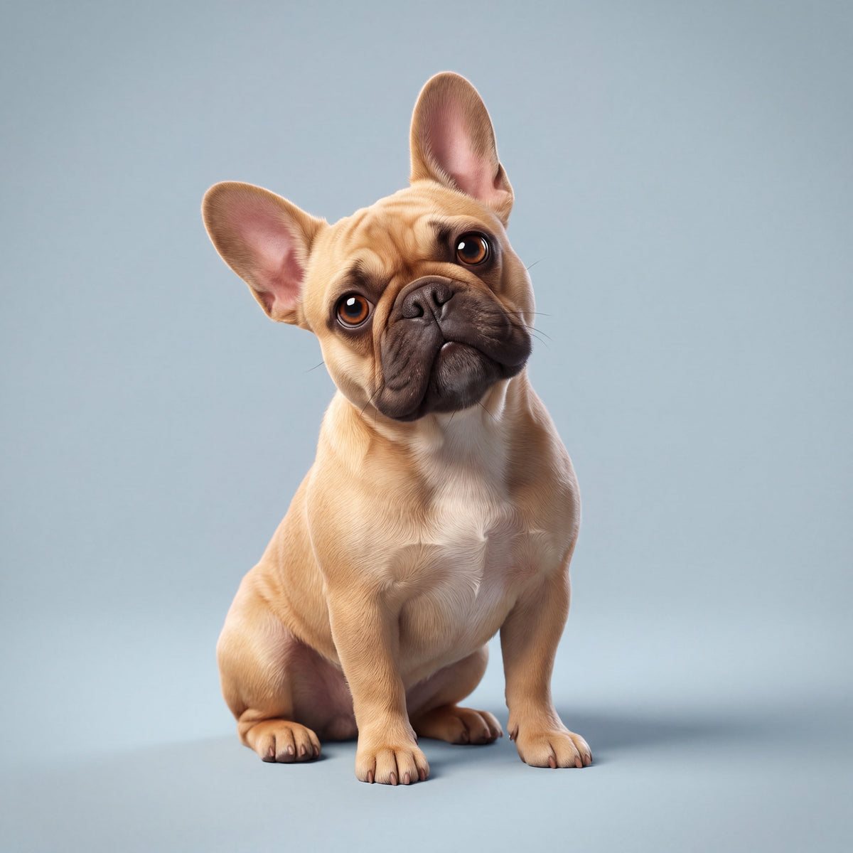 Französische Bulldogge im Pixar-3D-Stil